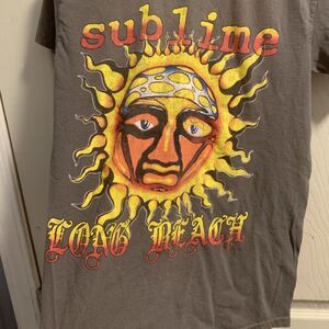 Sublime Long Beach Sunshine Band Tee S Gray Rock T-Shirt Bradley Nowell 40oz to